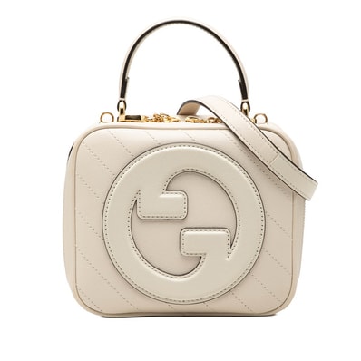グッチ ブロンディ ハンドバッグ ショルダーバッグ 2WAY 744434 アイボリー レザー レディース GUCCI 中古