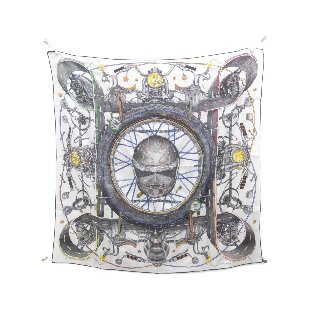 エルメス CARRE H EMBROIDERED スカーフ