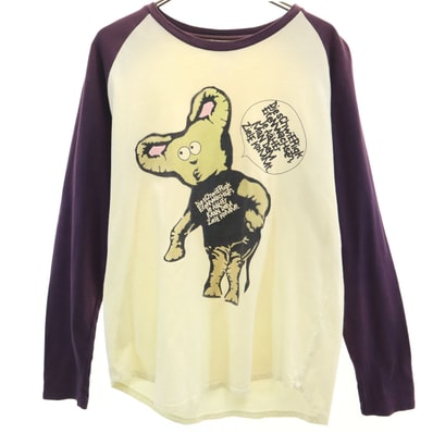 graniph グラニフ ネズミ 長袖 Tシャツ M 生成り ロンT ラグラン