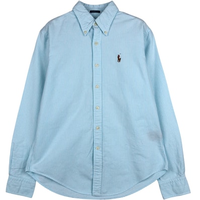 古着 ラルフローレン Ralph Lauren CLASSIC FIT クラシックフィット 長袖 ボタンダウンストライプシャツ レディースM相当/eaa631837