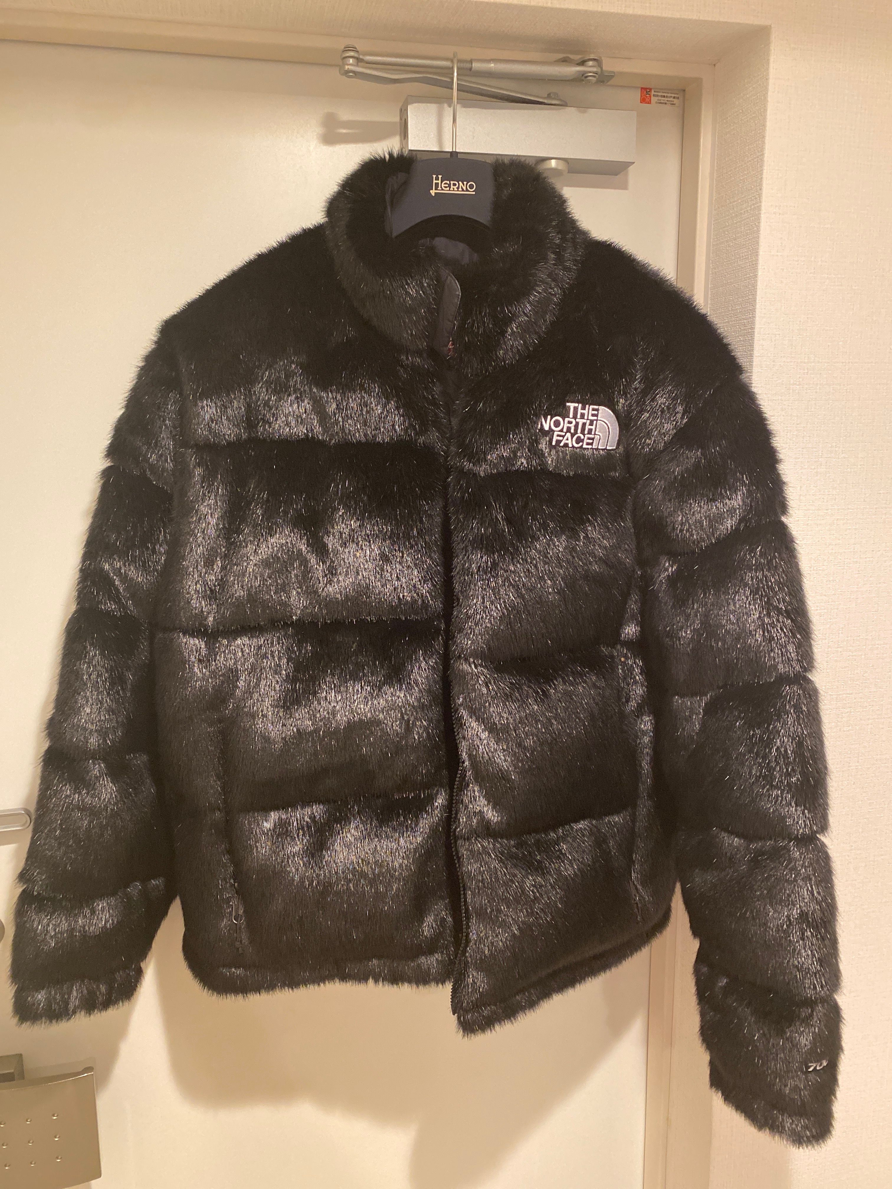 Supreme x The North Face Faux Fur Nuptse Jacket "Black"