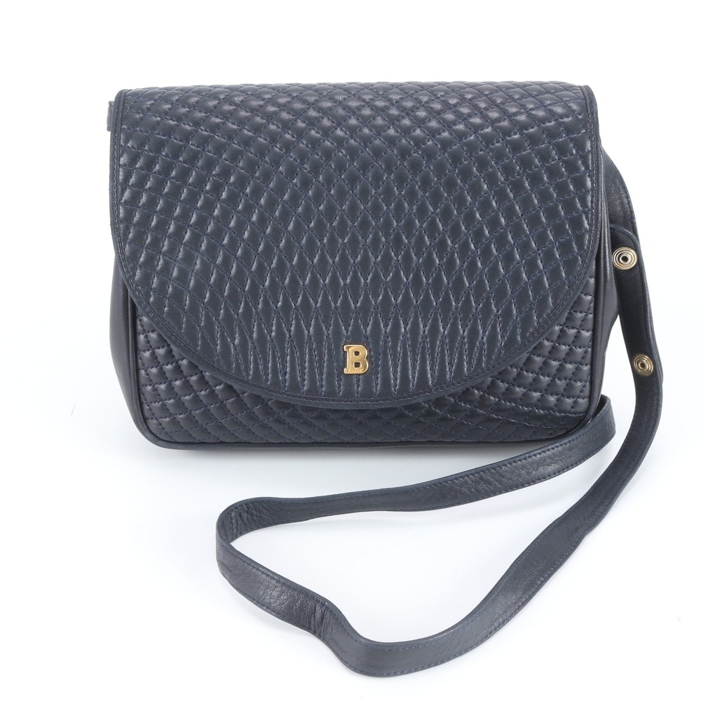 ■美品 バリー キルティング クロスボディショルダーバッグ レザー