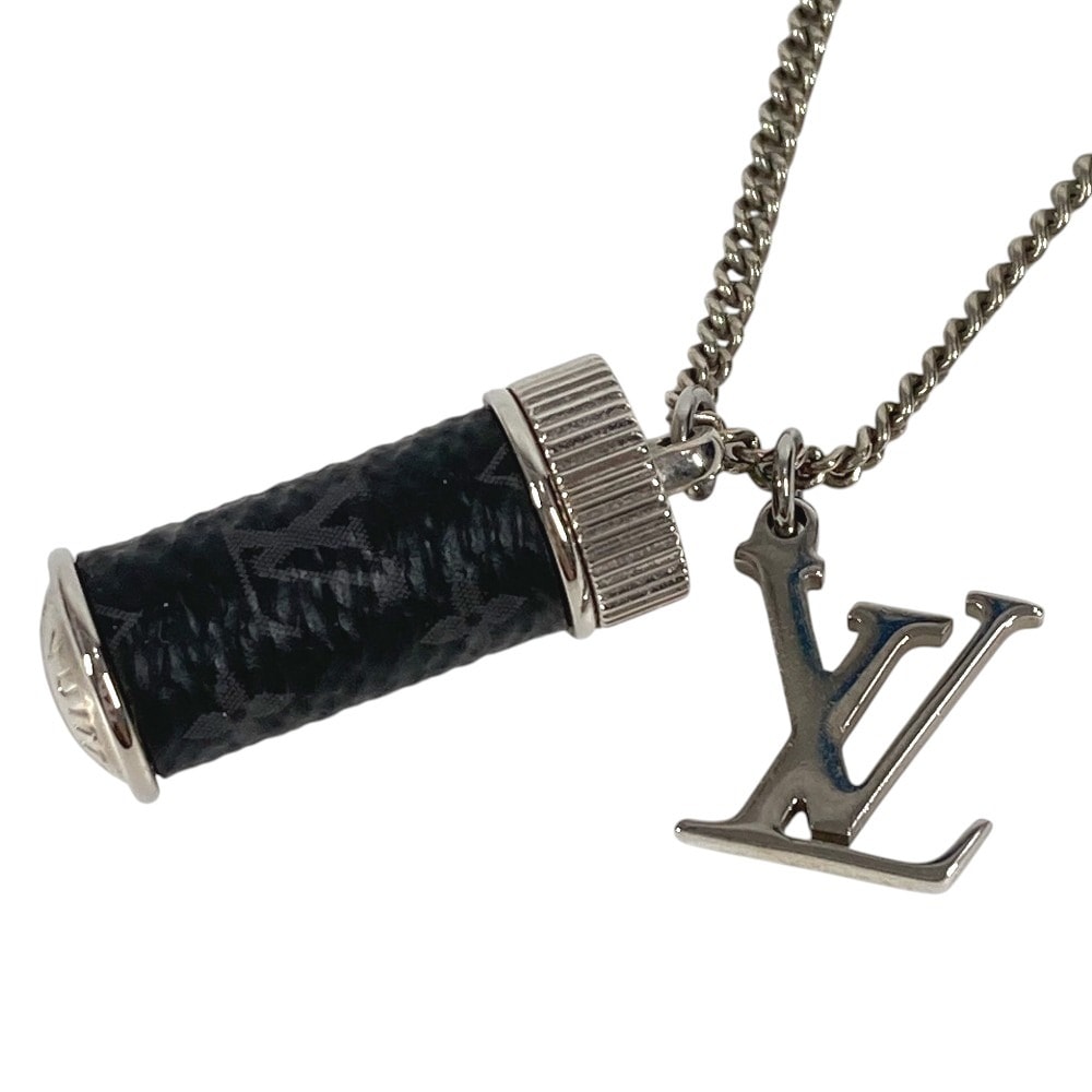 ルイヴィトン LOUIS VUITTON ネックレスチャームズ M63641 モノグラムエクリプス チェーンネックレス アクセサリー ネックレス メタル ブラック