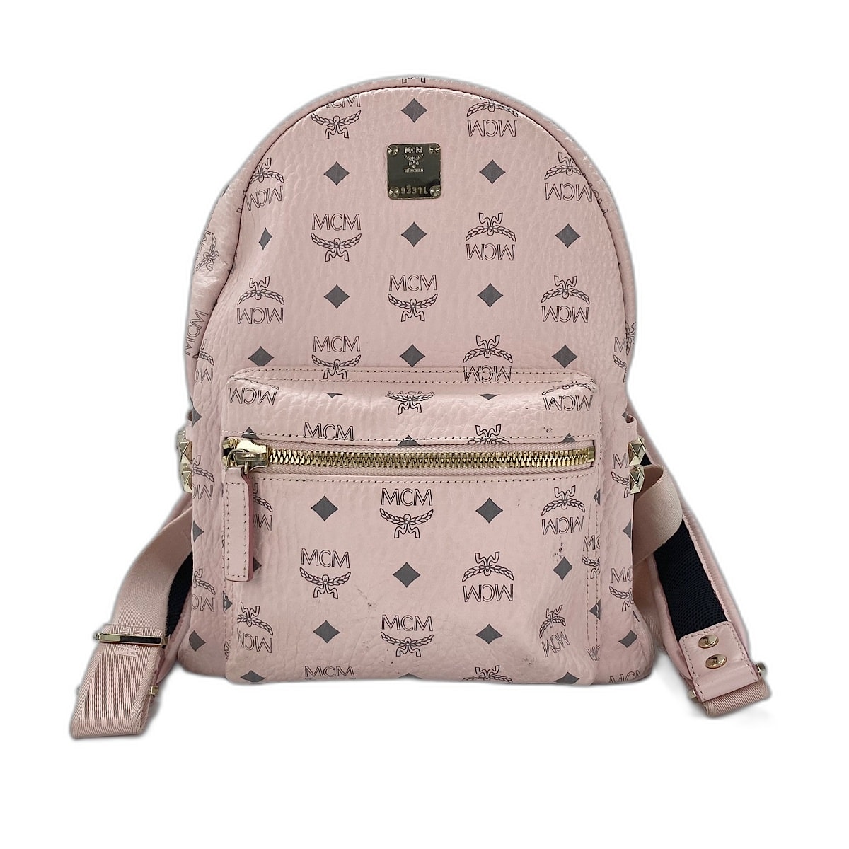 エム・シー・エム MCM ヴィセトス スタッズ リュック・デイパック レザー【中古】
