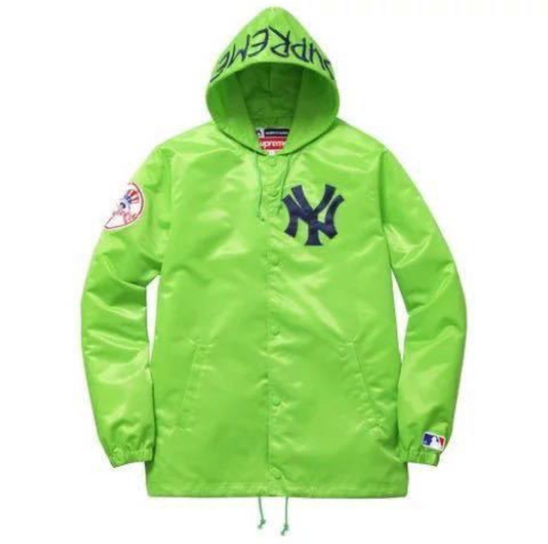 Supreme '47 Brand New York Yankees Satin Hooded Coaches Jkt "Green"