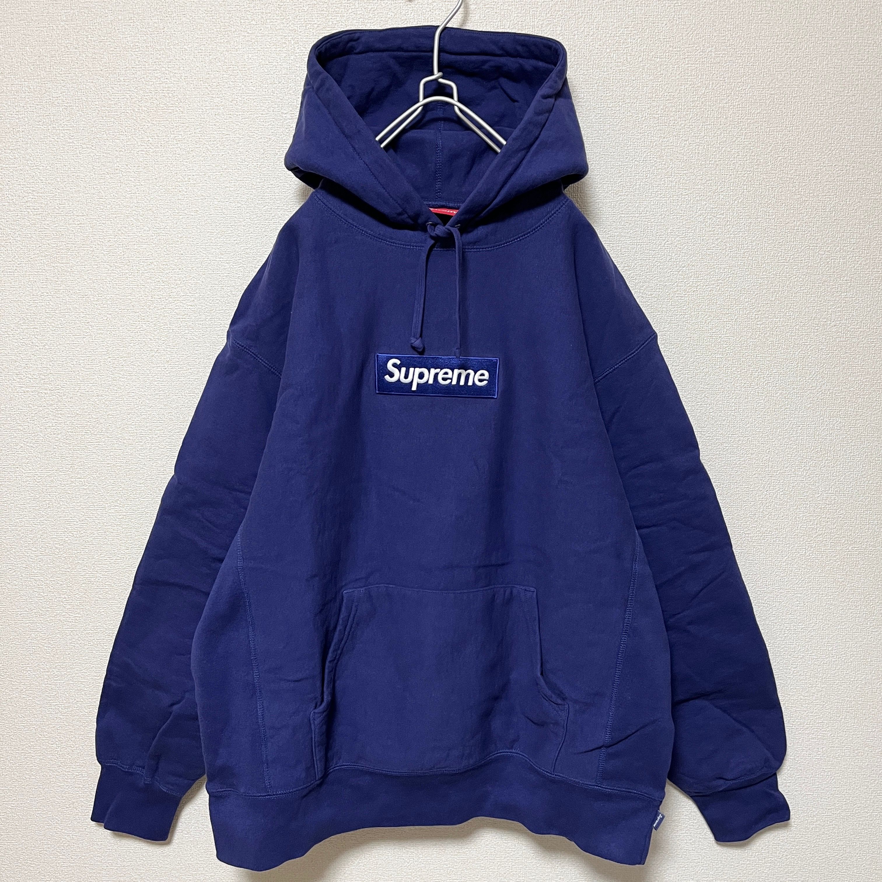 Supreme Box Logo Hooded Sweatshirt "Washed Navy" (21FW)