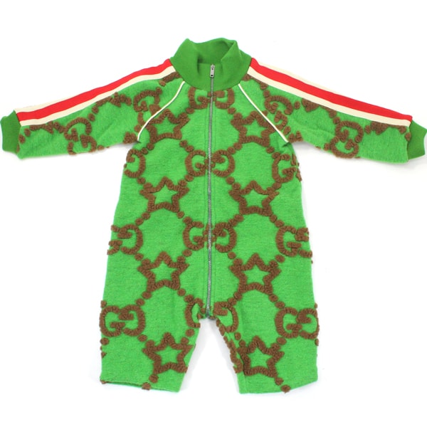 【新品】GUCCI グッチ GGワンピース ベビーウェア ベビー服 表記:9/12/(73/52) グリーン