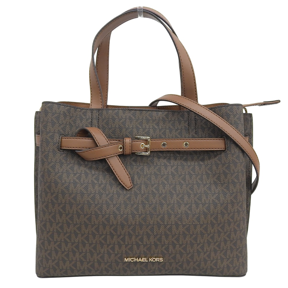 マイケルコース 未使用 エミリア ラージ サッチェル 2WAYバッグ ハンドバッグ レディース ブラウン 35F0GU5SS3B