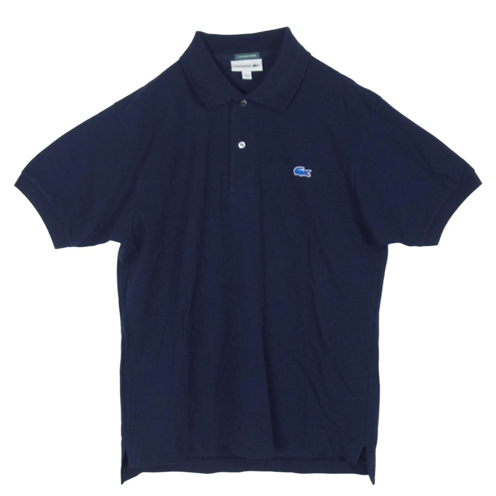 LACOSTE ラコステ PH140LJ ロゴ刺? 半袖 ポロシャツ ネイビー系 M【中古】