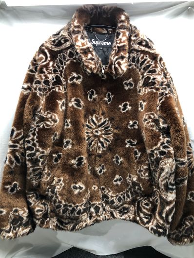 Supreme Bandana Faux Fur Bomber Jacket "Brown"