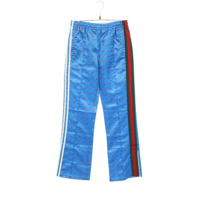 グッチ GUCCI GUCCI × adidas パンツ 衣料品 ボトムス ポリエステル レディース ブルー系 【中古】