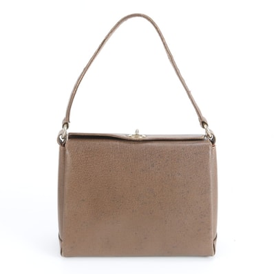 グッチ オールドグッチターンロックショルダーバッグ レザー