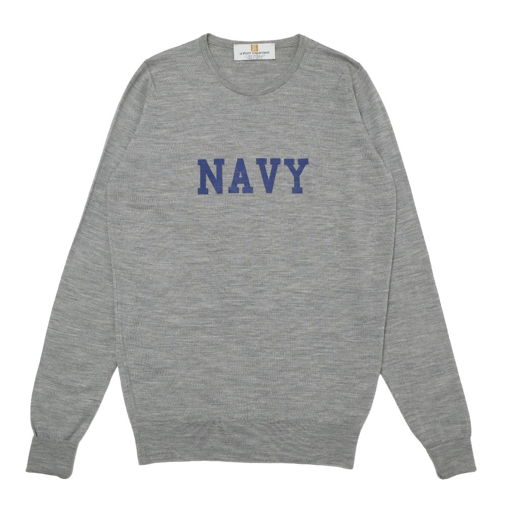 ■美品■uniform experiment × JOHN SMEDLEY ユニフォームエクスペリメント × ジョンスメドレー ニット サイズ1 クルーネック セーター イギリス製 ブランド古着【中古】20260715/RB0135