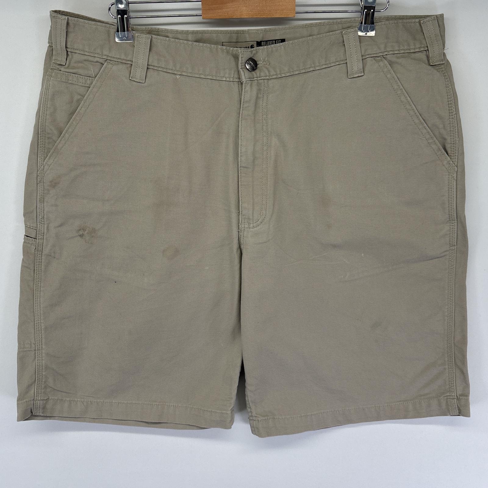 古着 カーハート Carhartt ショートパンツ ダック地 ペインター ワーク ショーツ ハーフパンツ 短パン 半ズボン w40  グレー系 メンズ
