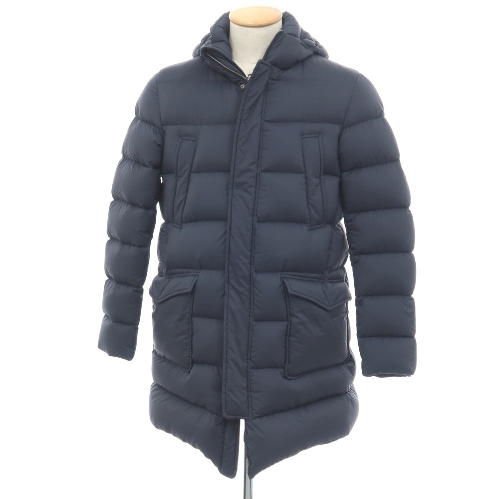 【中古】ヘルノ Herno LEGEND ナイロン ダウンコート ライトネイビー【サイズ44】【メンズ】