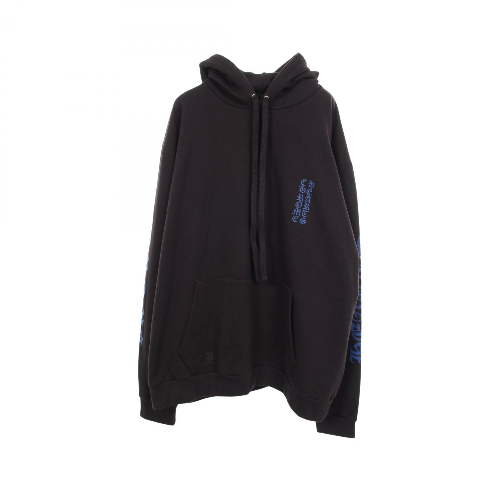 クロムハーツ CHROME HEARTS アームロゴ パーカー 衣料品 トップス コットン メンズ ブラック系 / ブルー系 【中古】