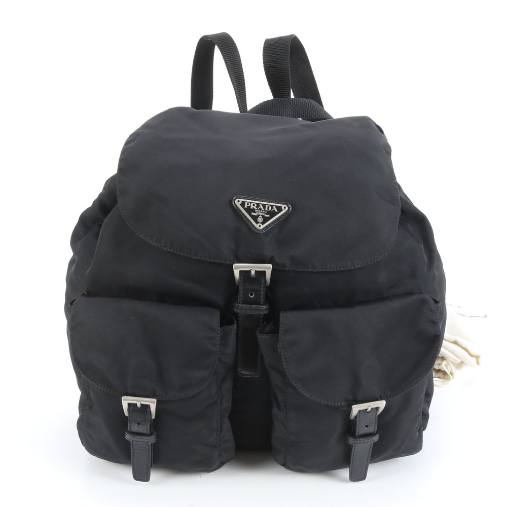 ■美品 プラダ テスート ナイロントライアングルロゴリュックサック