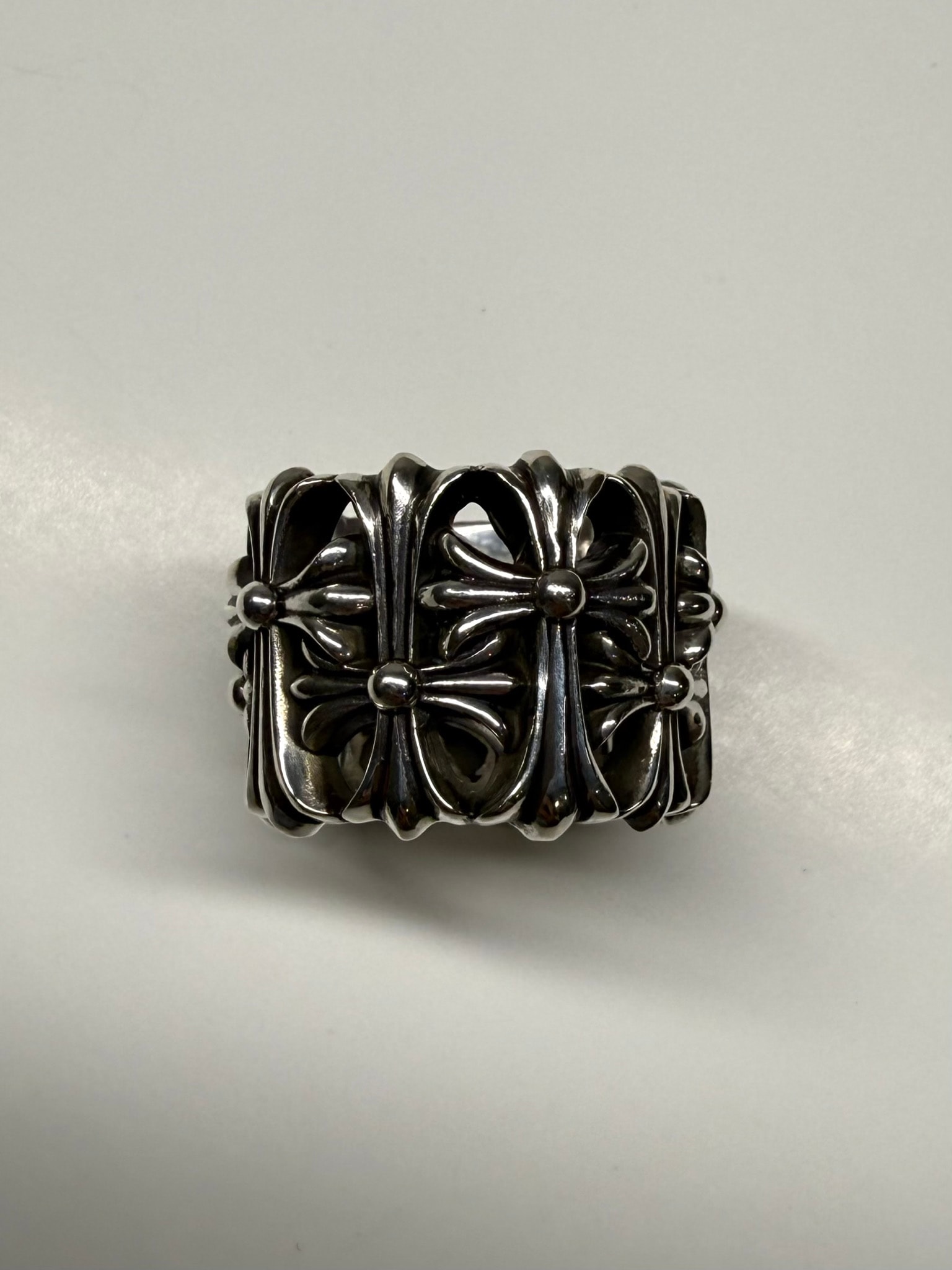 Chrome Hearts Cemetery Cross RIng "Silver"
