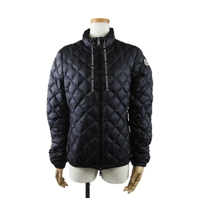 【中古】 モンクレール ダウンジャケット 1A53400 ブラック キルティング サイズ2 レディース 女性 MONCLER
