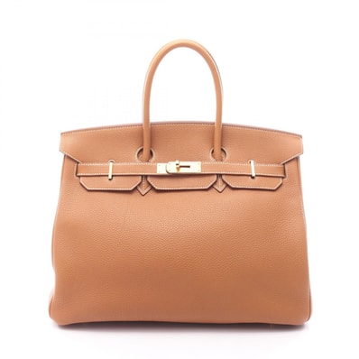 エルメス HERMES バーキン35 ハンドバッグ バッグ レザー トゴ トゴ ゴールド □K刻印(2007年製造) レディース ブラウン系 【中古】