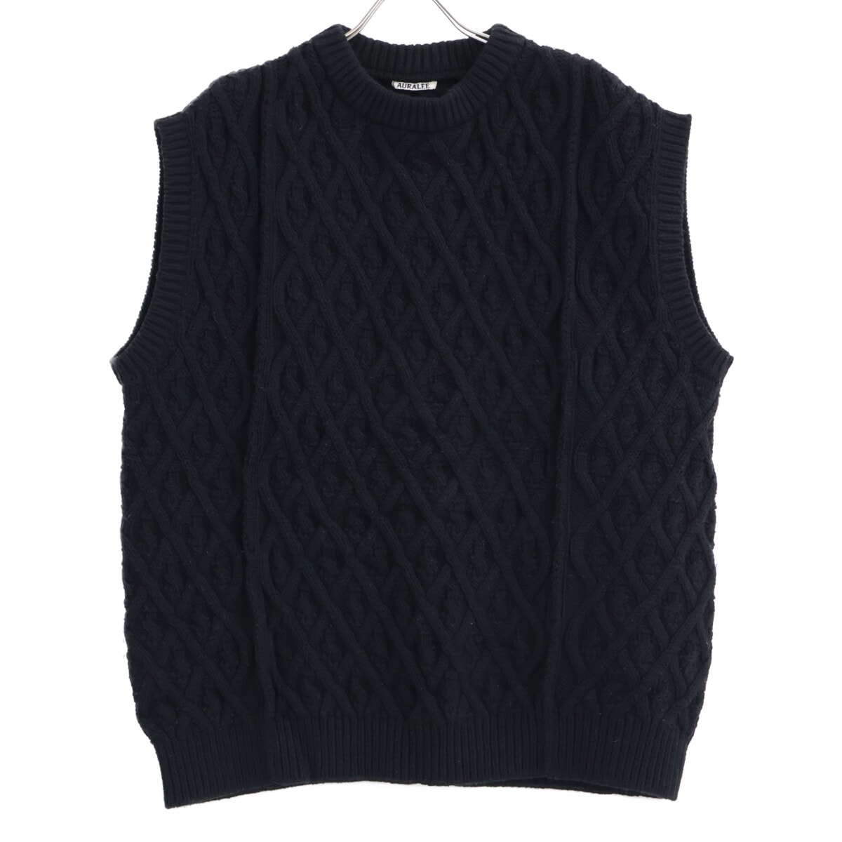 オーラリー 19AW A9AV04FM HARD TWIST MERINO ARAN KNIT VEST ニットベスト 1