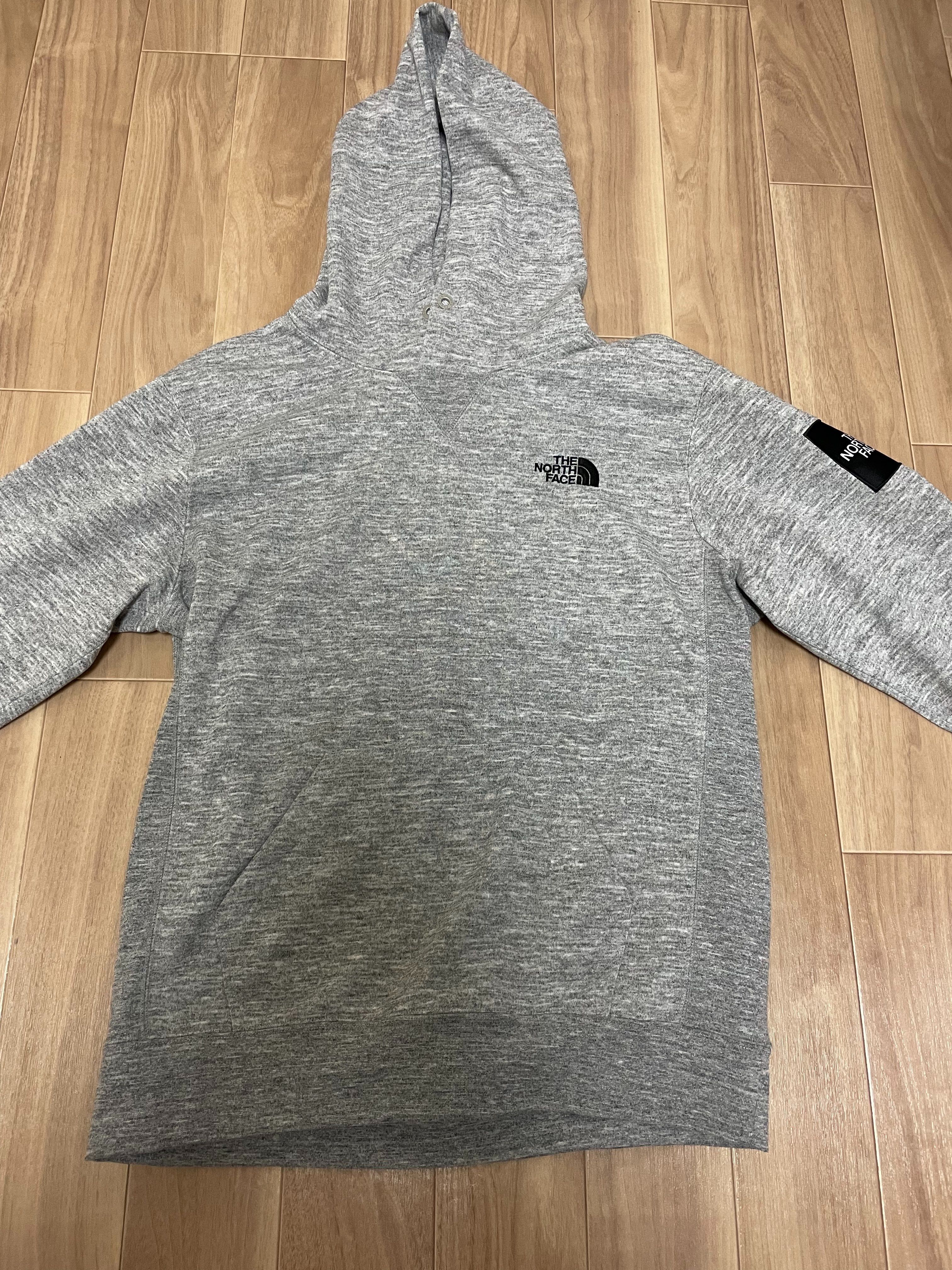 スクエアロゴフーディー ミックスグレー