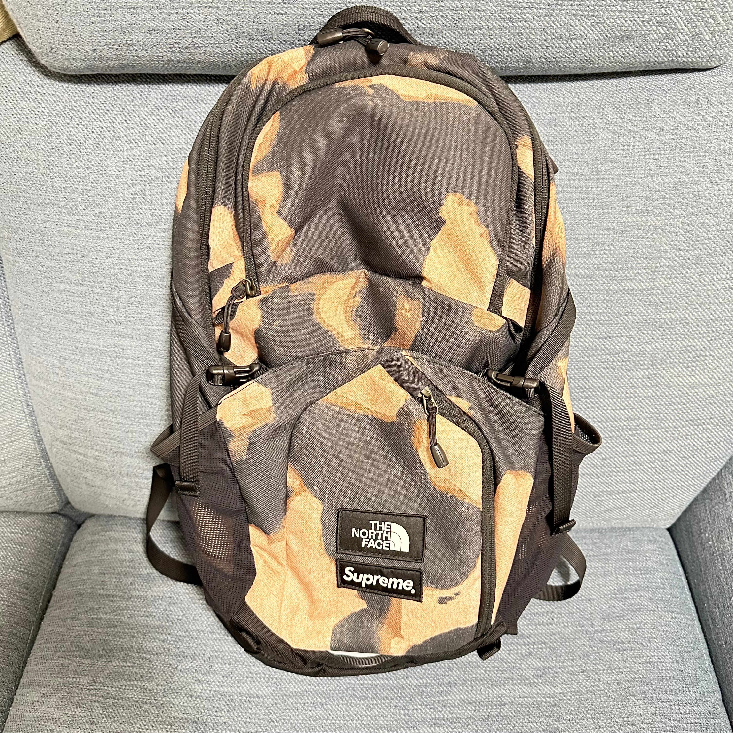 目立った傷や汚れなし】シュプリーム x ザノースフェイス ブリーチド