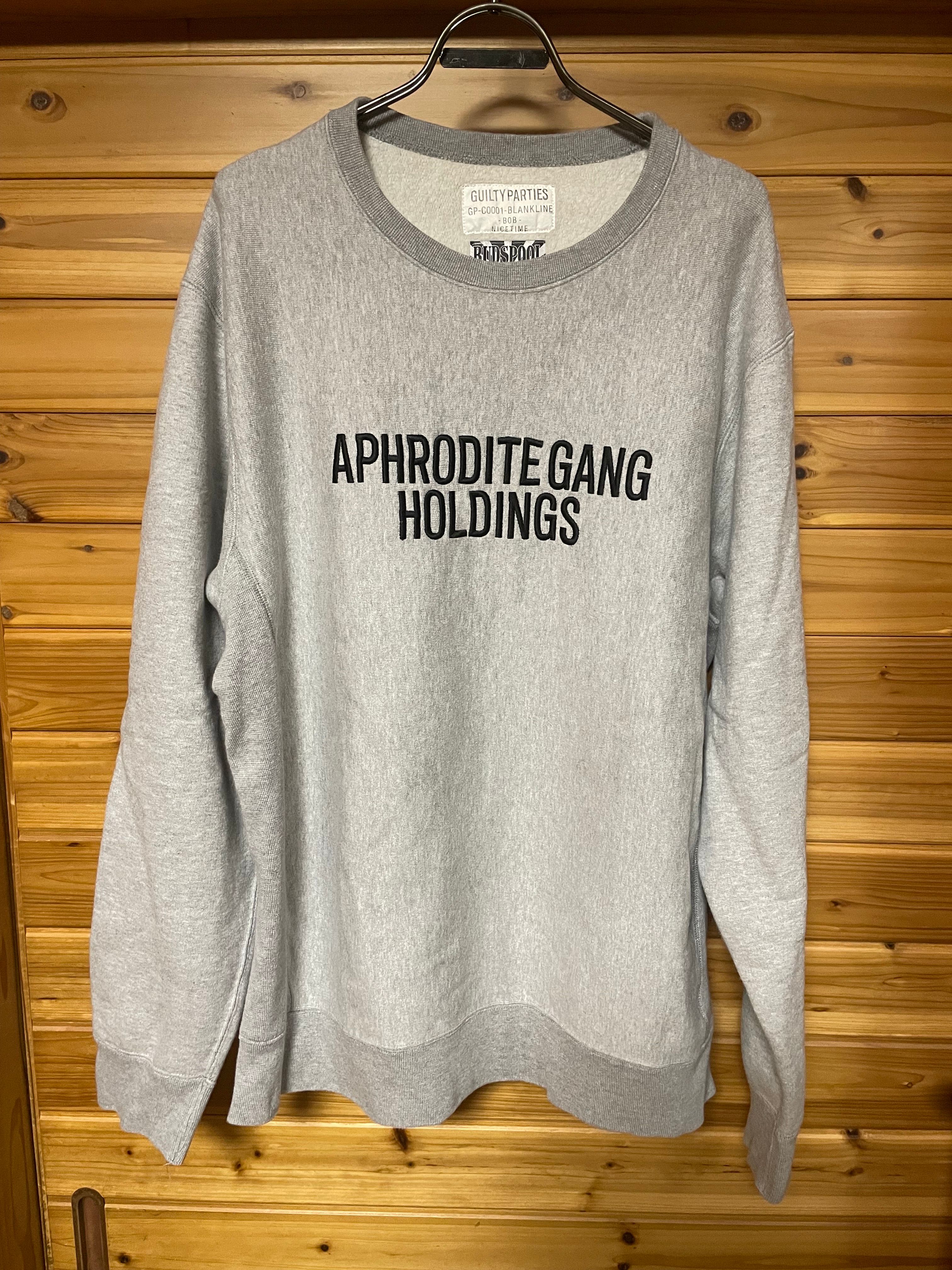 APHRODITEGANG Wacko Maria x Bud Spool Heavy Weight Crew Neck Sweater Shirt "Grey"