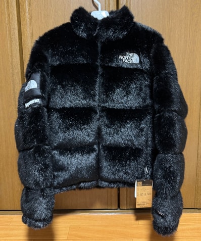 Supreme x The North Face Faux Fur Nuptse Jacket "Black"
