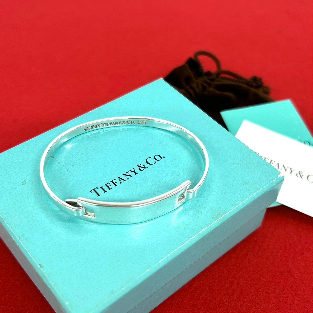 TIFFANY&Co. ティファニー レクタングル ID プレート バングル シルバー925 ブレスレット シルバー
 30981