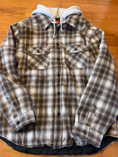 Supreme Hooded Flannel Zip Up Shirt "Brown"