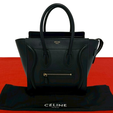 CELINE セリーヌ ラゲージ マイクロ レザー ハンドバッグ ブラック
28711