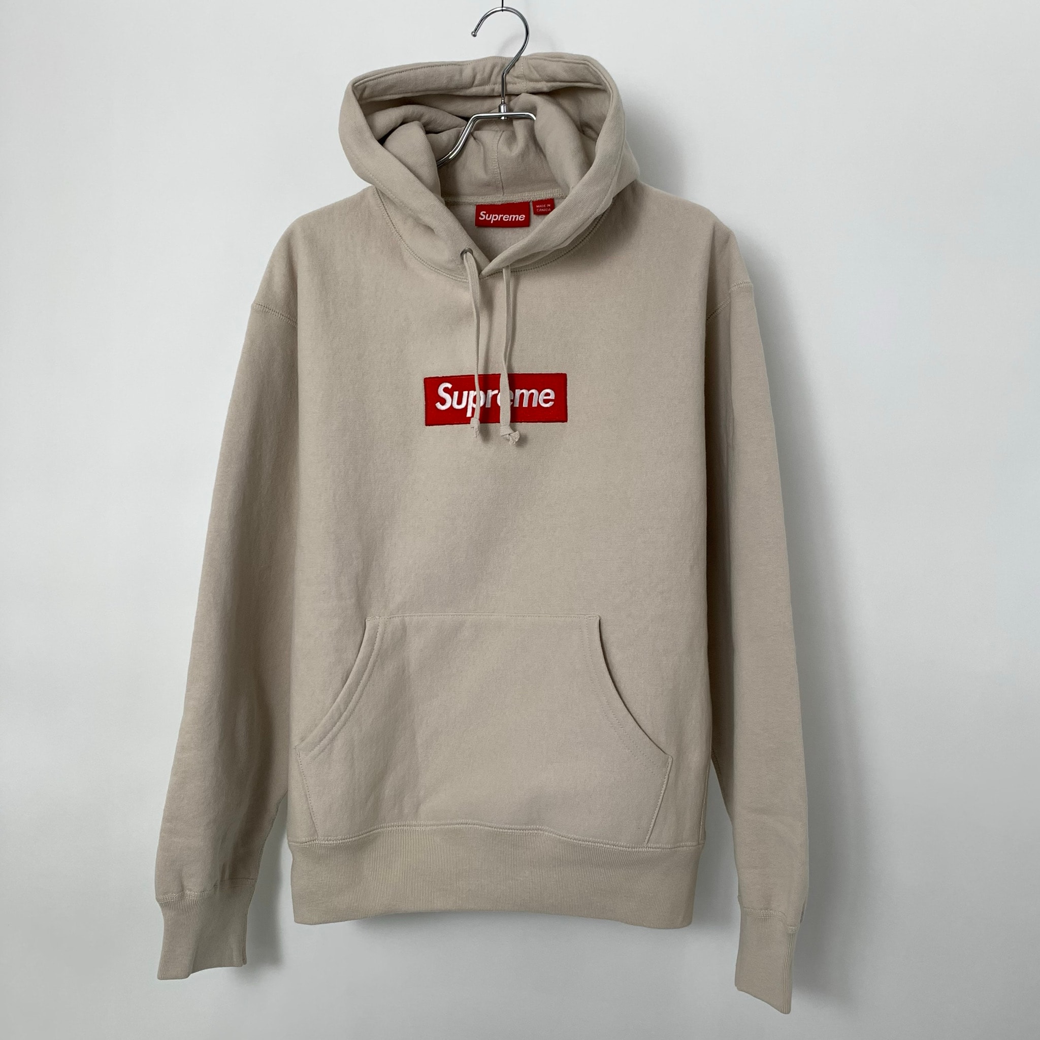 Supreme Box Logo Hooded Sweatshirt "Stone" (24FW)