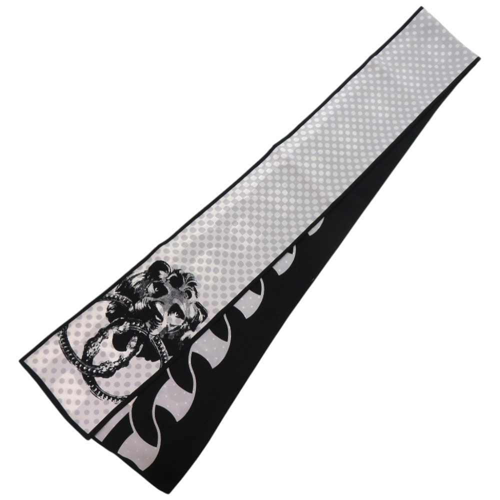 未使用に近い】シャネル ドット チェーン ライオン スカーフ ショール  