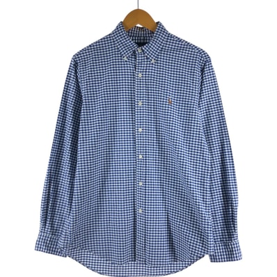 古着 ラルフローレン Ralph Lauren 長袖 ボタンダウンチェックシャツ メンズM相当/eaa527821