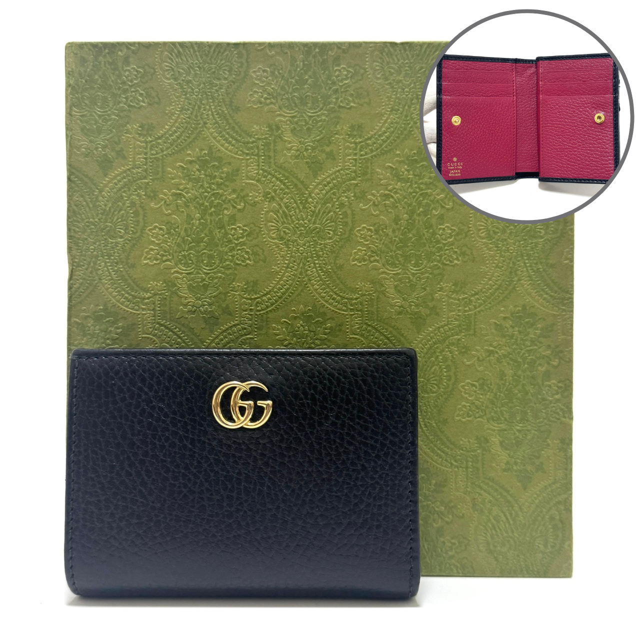 GUCCI GG Marmont Bi-Fold Wallet Japan Exclusive "Black"