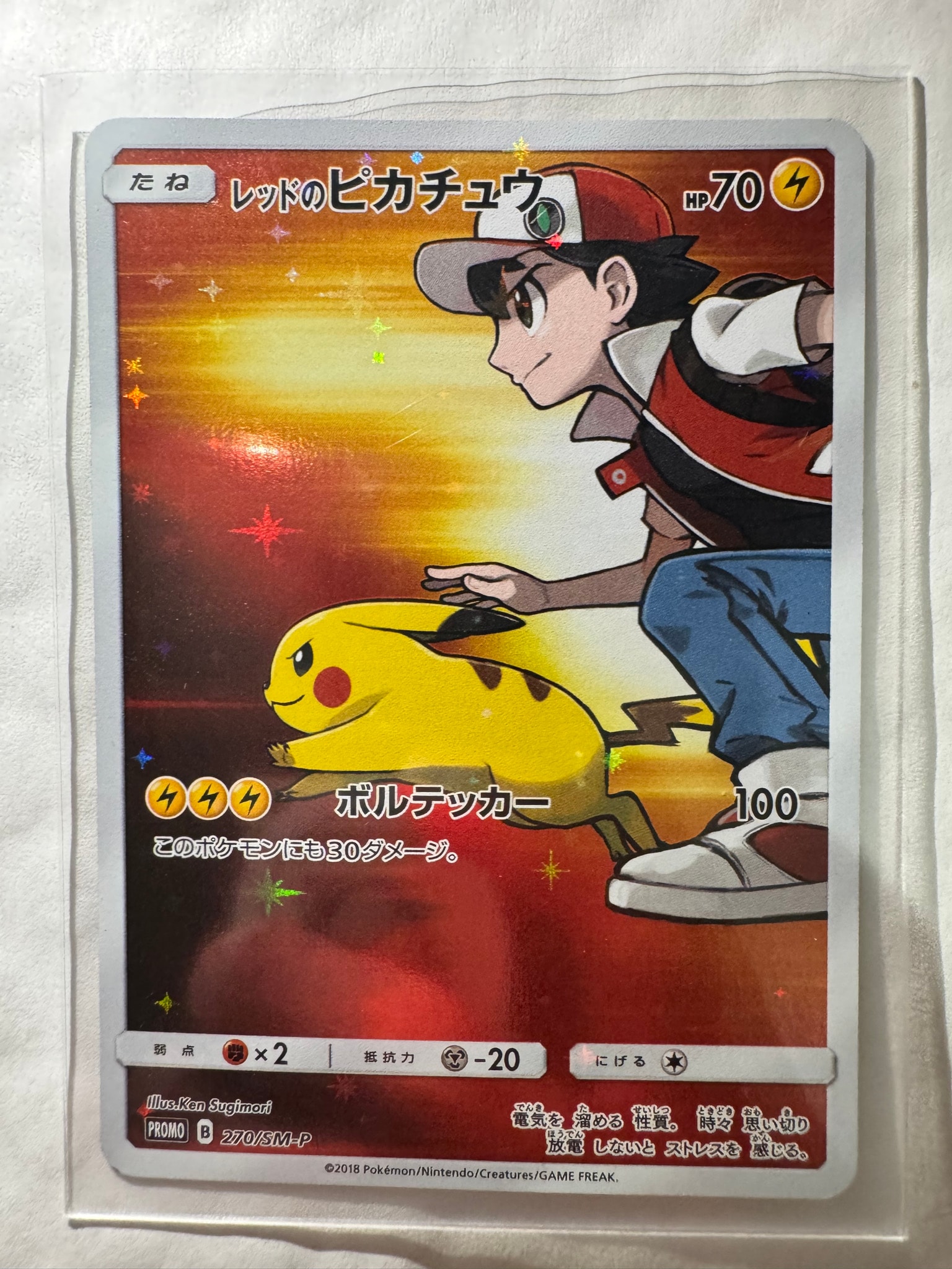 レッドのピカチュウ: プロモ[SM-P 270](プロモーションカード「SM-P