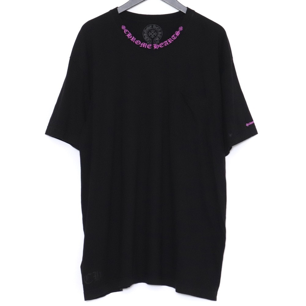 Chrome Hearts Neck Logo S/S T-Shirt "Black/Pink"