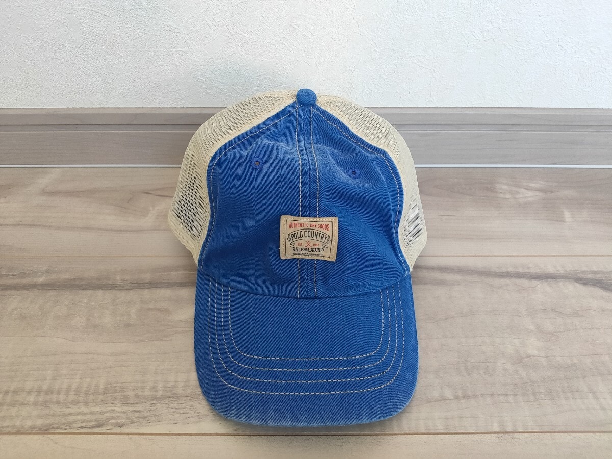 新品 ラルフローレン ポロカントリー POLO COUNTRY キャップ メッシュキャップ 帽子 CAP 青