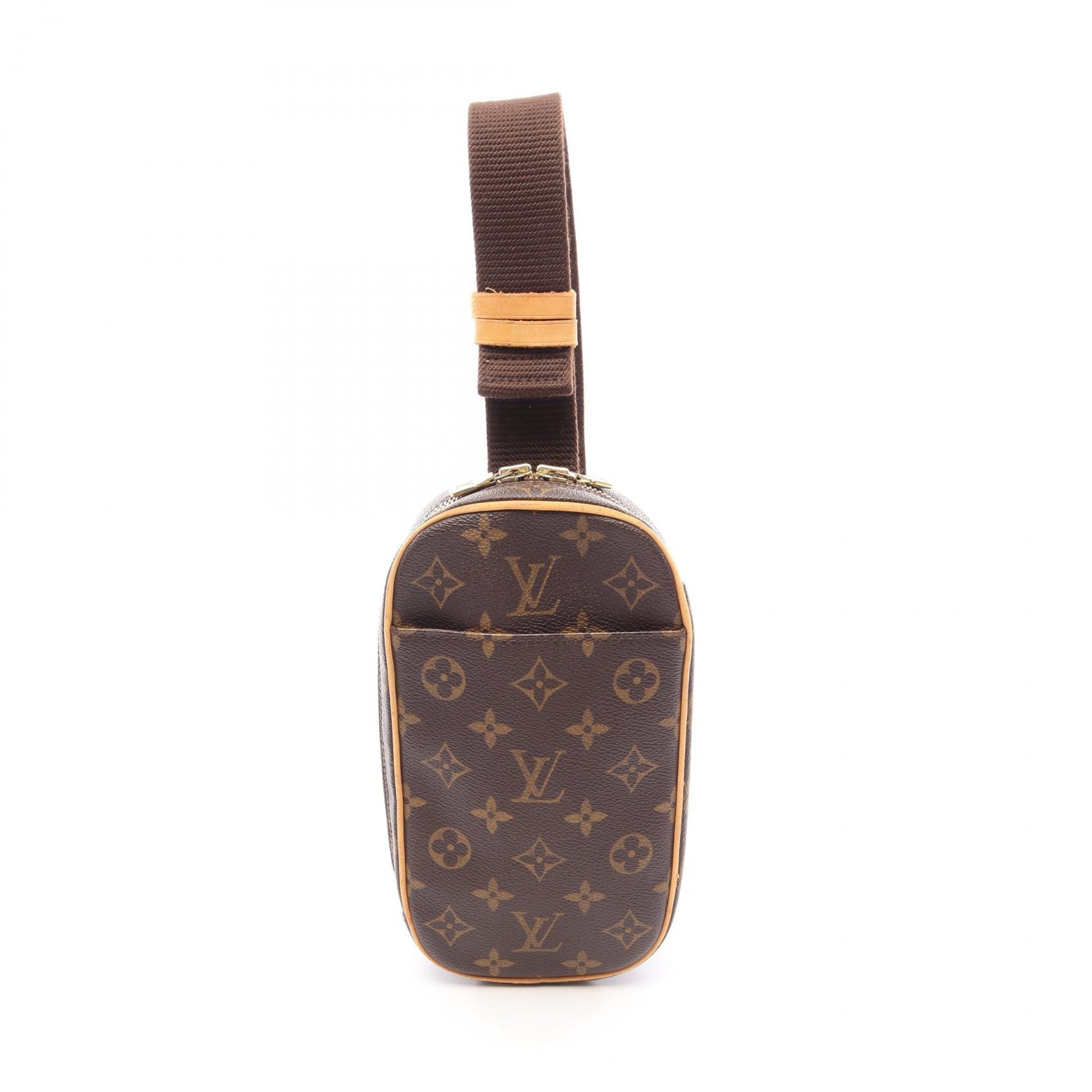 ルイ・ヴィトン LOUIS VUITTON ポシェットガンジュ モノグラム ウエストバッグ ボディバッグ バッグ PVCコーティングキャンバス レザー メンズ レディース ブラウン系 M51870 【中古】