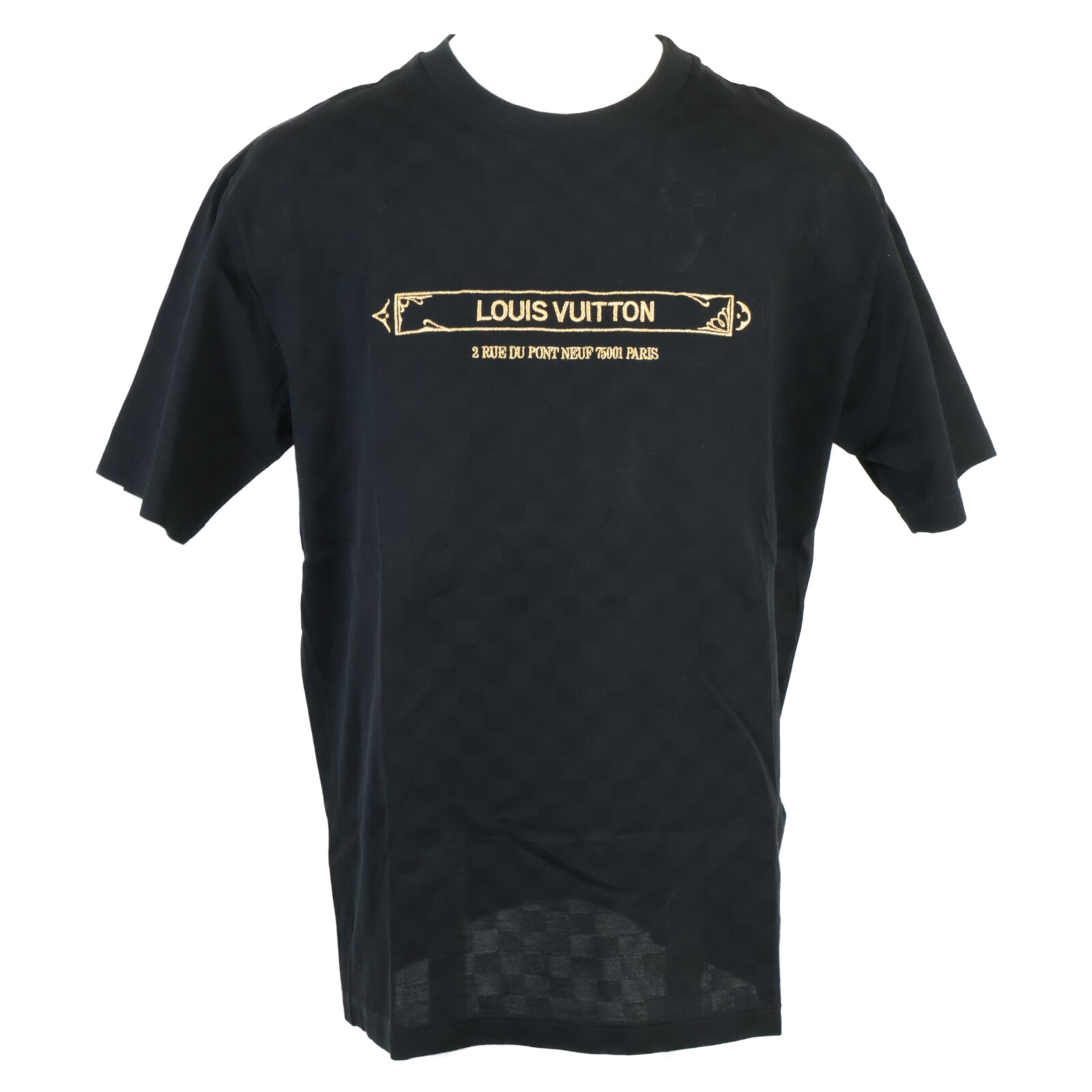 ルイヴィトン 【国内正規/25年製】RM252MM JUV HTY10W エンベリッシュド ダミエ ピケ 半袖Tシャツ/ XL