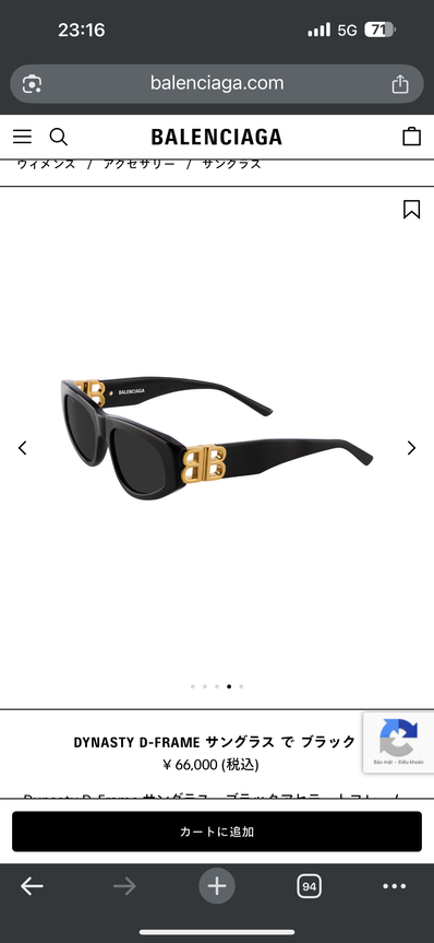 BALENCIAGA Dynasty D-Frame Sunglasses "Black"