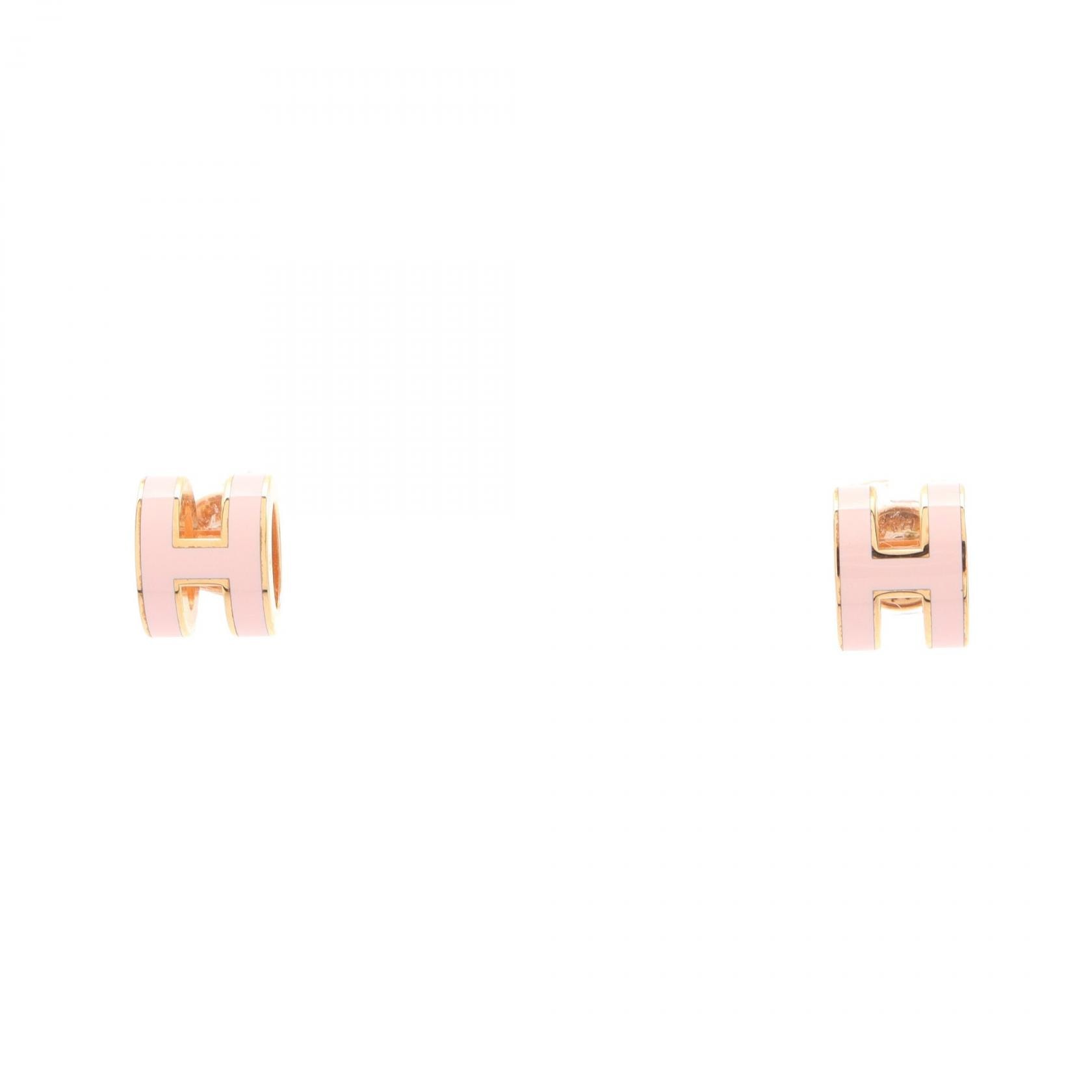エルメス HERMES MINI POP H ミニポップアッシュ ピアス ジュエリー GP(ゴールドメッキ) ピンク レディース ピンク系 / ゴールド系 【中古】