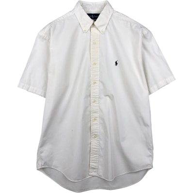 古着 ラルフローレン Ralph Lauren BLAKE 半袖 ボタンダウンシャツ メンズM相当/eaa619335