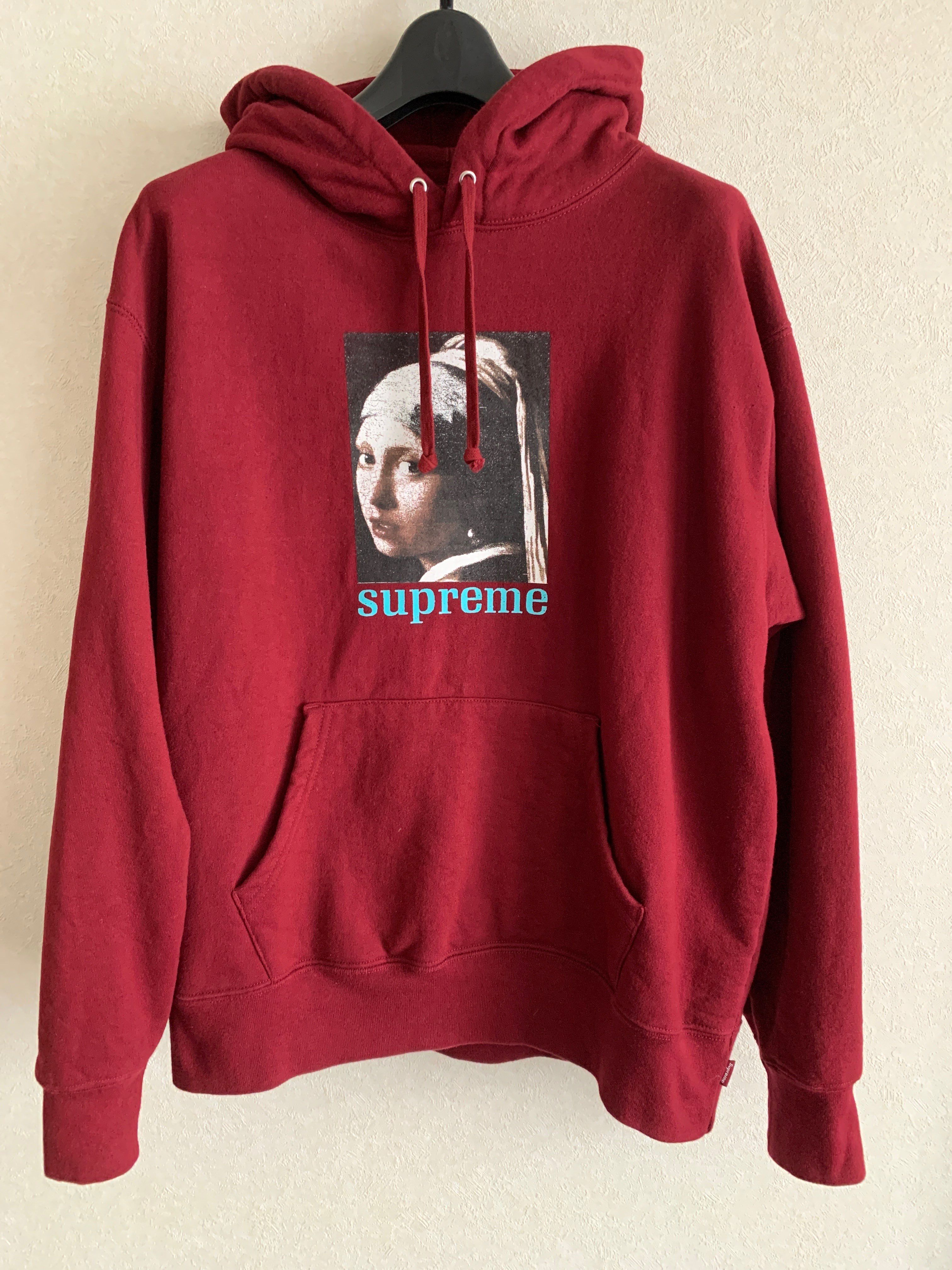 Supreme Pearl Hooded Sweatshirt "Cardinal"
