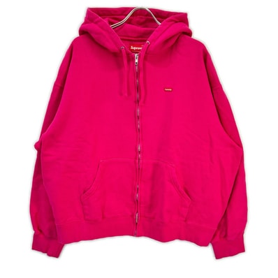 シュプリーム 25FW ピンク SMALL BOX ZIP UP HOODED SWEATSHIRT X L