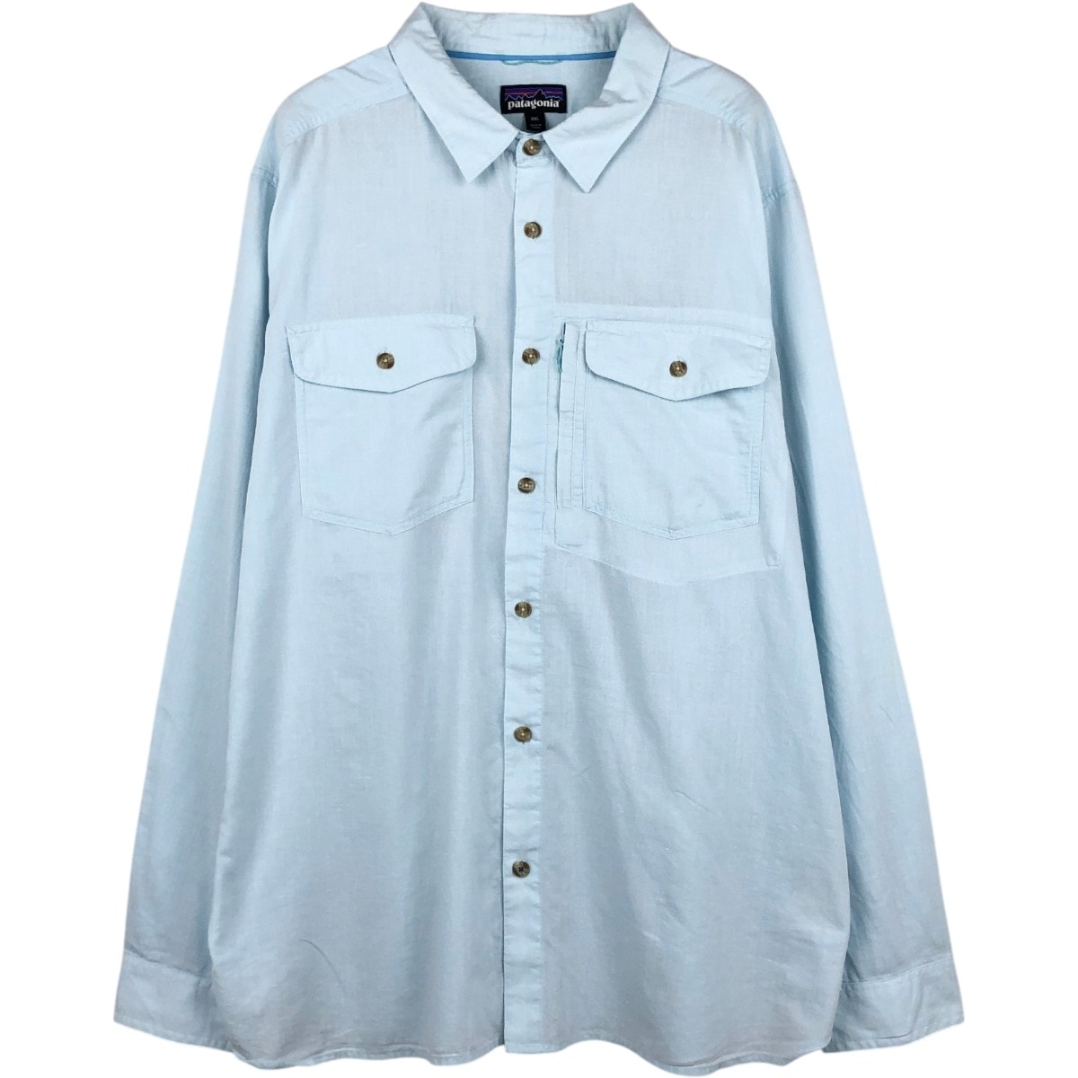 古着 パタゴニア Patagonia 52126SP19 リップストップ 長袖 フィッシングシャツ メンズXXL相当/eaa675072