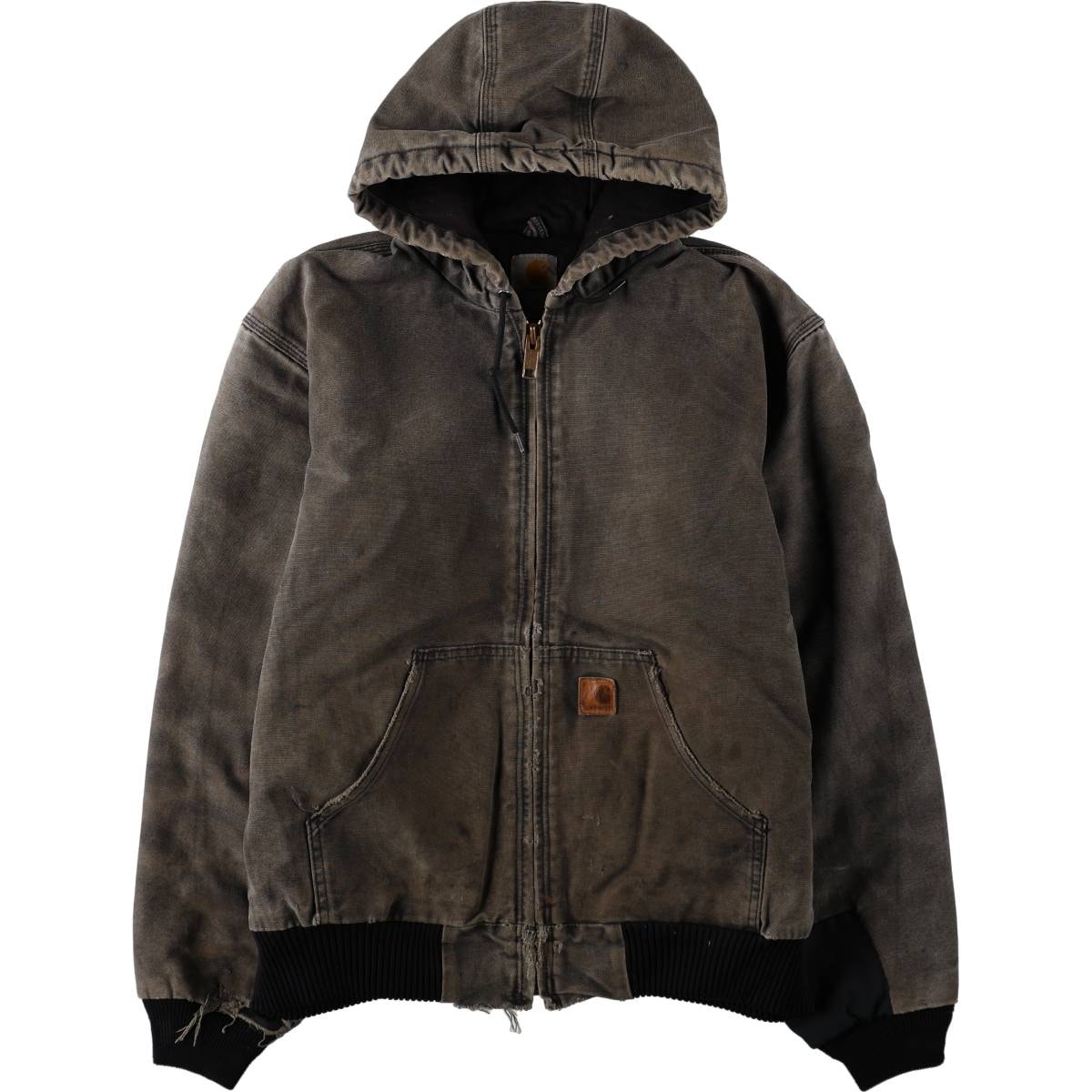 古着 カーハート Carhartt アクティブジャケット 中綿入り ダックフルジップパーカー メンズM相当/eaa673784