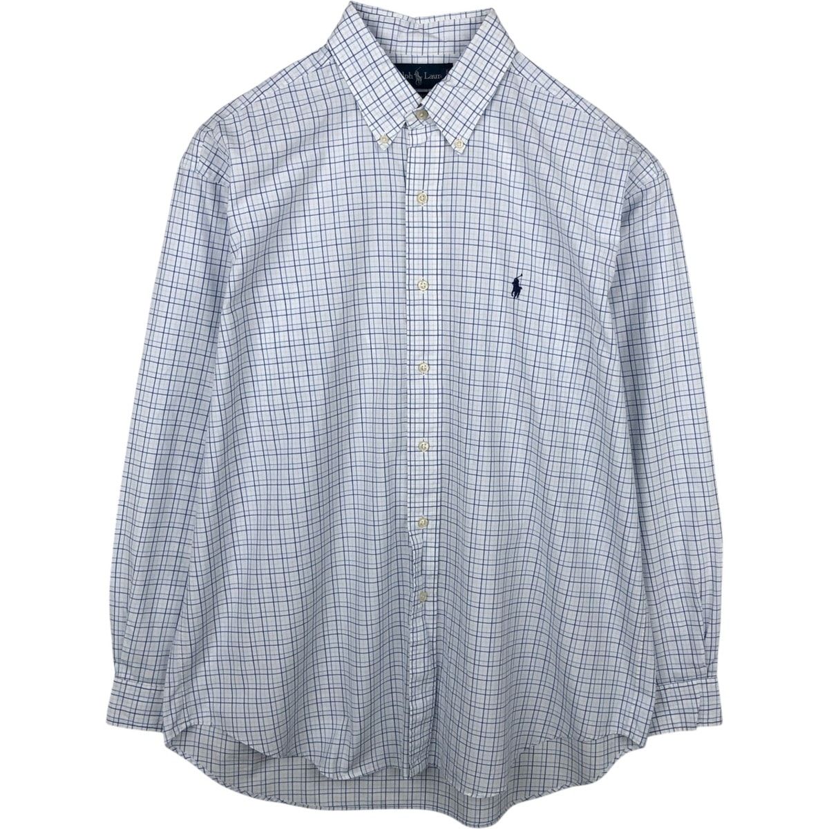 古着 ラルフローレン Ralph Lauren BLAKE 長袖 ボタンダウンチェックシャツ メンズL相当/eaa649973