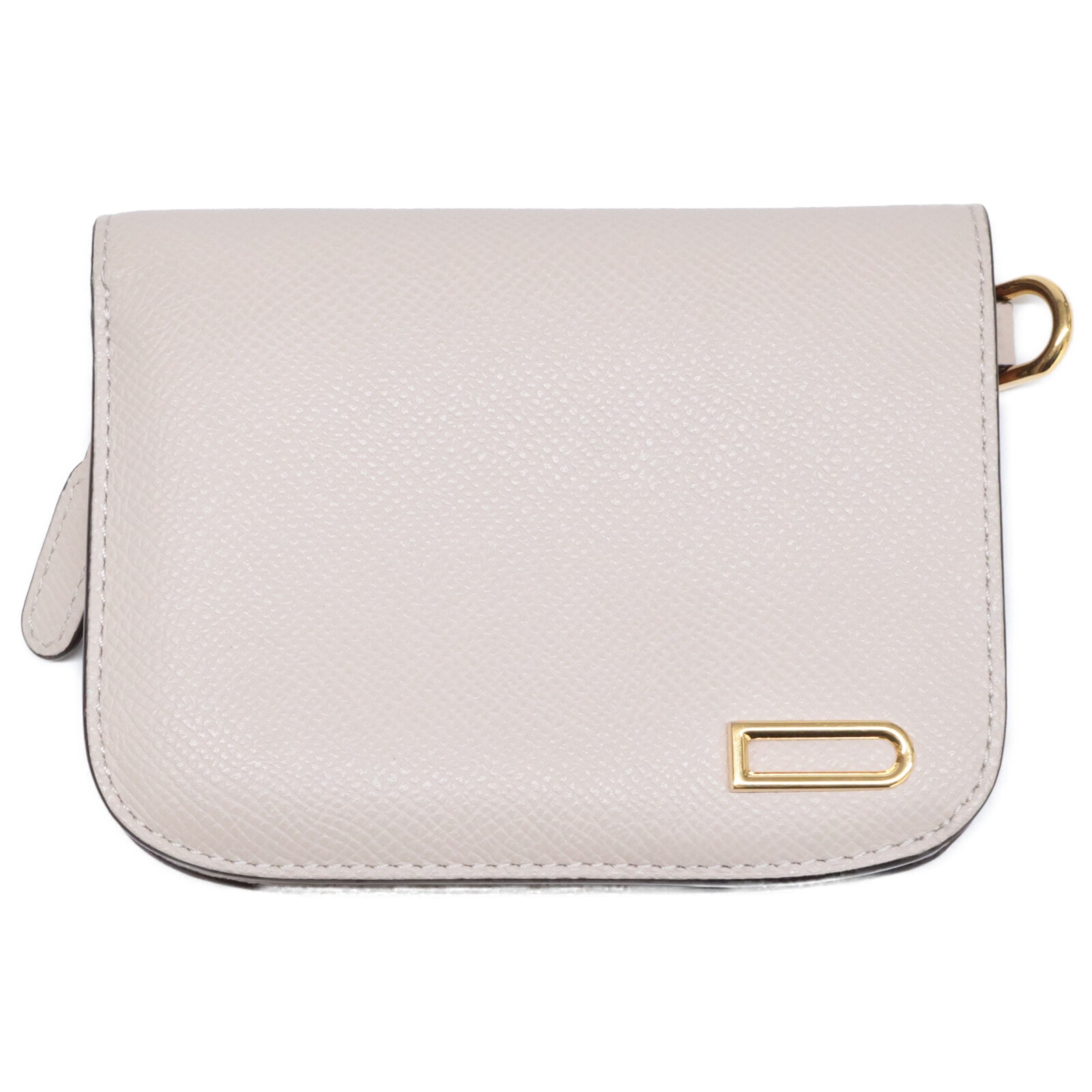 デルヴォー ヴァガボンド コンパクト ウォレット アルピナカーフレザー ショルダーストラップ付き